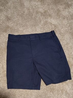 Men's Navy Chino Shorts - 36 In Waist 8 In Inseam